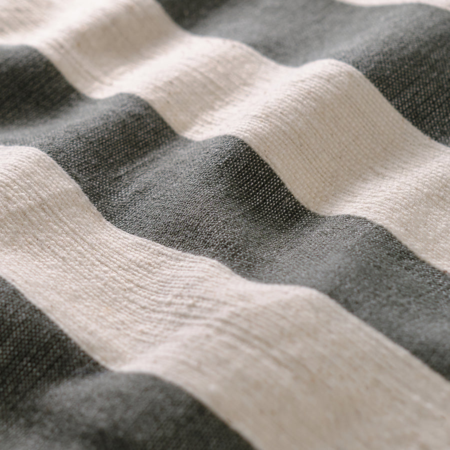 Handloomed Cotton Blanket Wrap - Slate