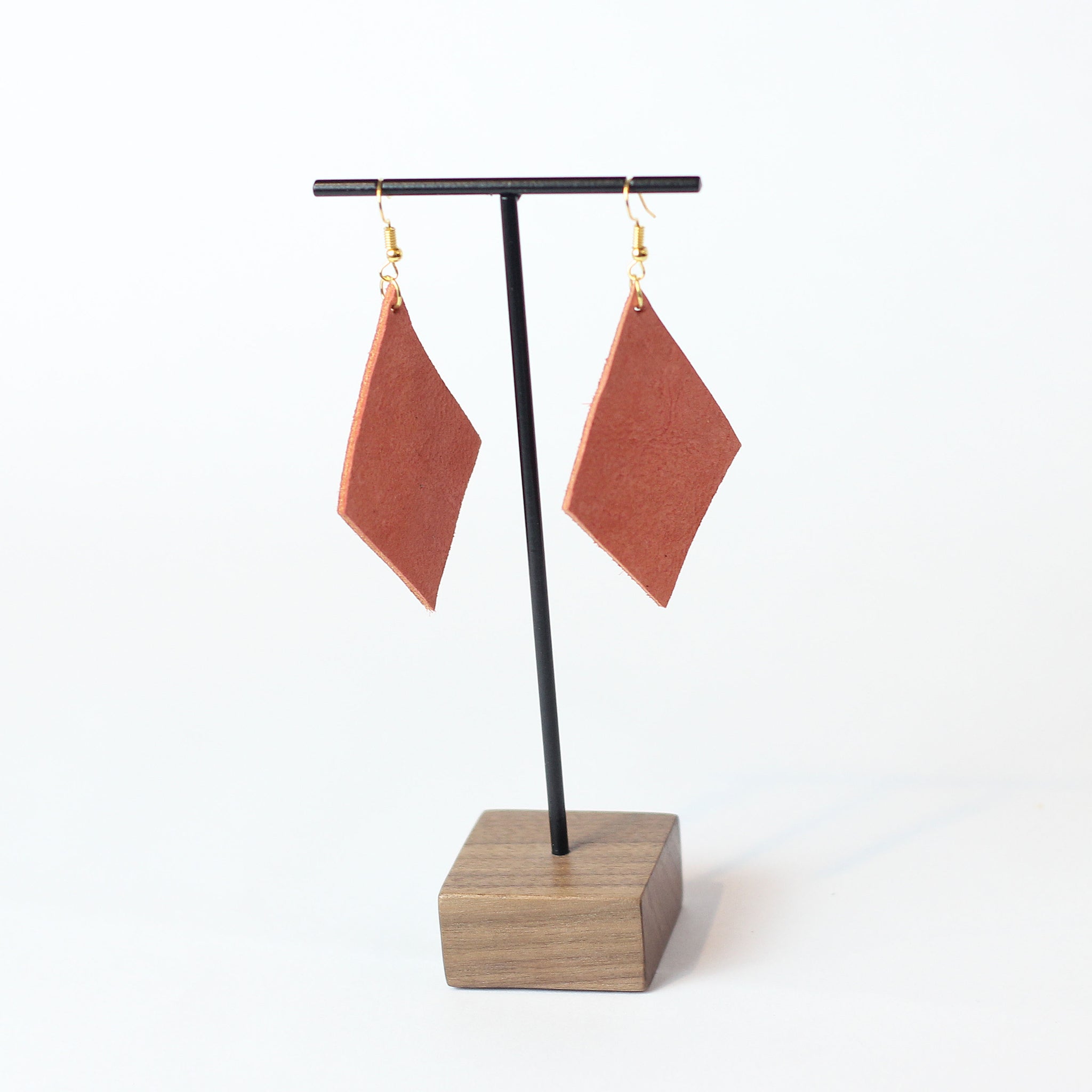 Salana Leather Earring - Coral